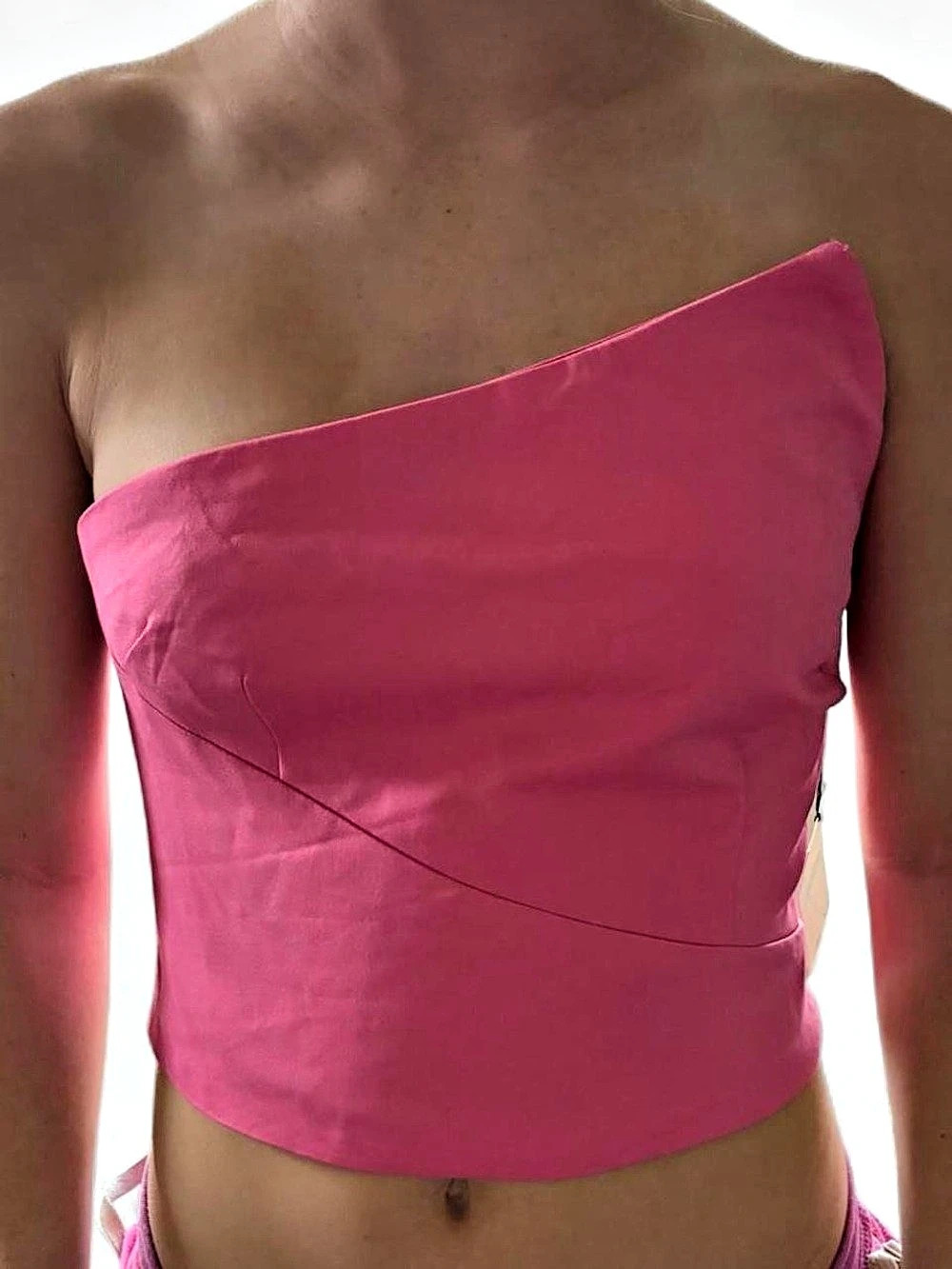 NWT superdown Anya Asymmetric Top Pink Small